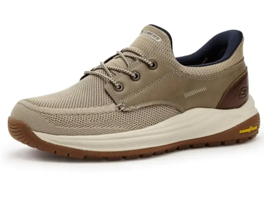 SKECHERS Mens Meroe - Alden Slip On Boat Shoes US 13 WW Taupe Tan Sneakers NWT